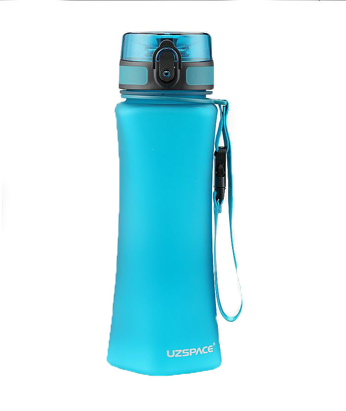 Sticla apa slim Uzspace Tritan, fara BPA cu capac 700ml cyan