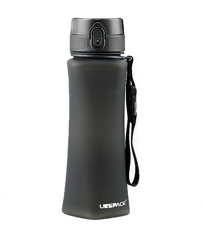 Sticla apa slim Uzspace Tritan, fara BPA cu capac 700ml negru