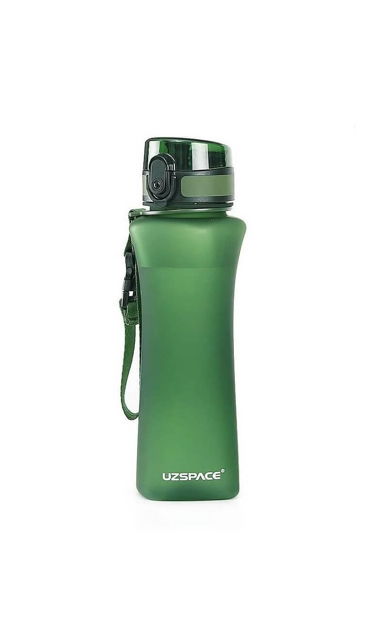 Sticla apa slim Uzspace Tritan, fara BPA cu capac 700ml verde