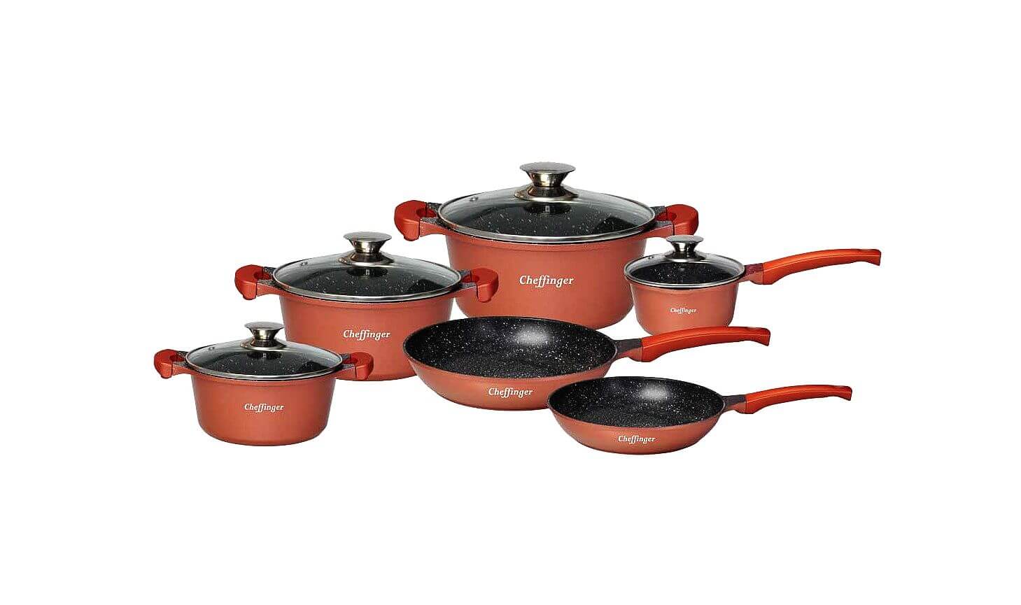 Loading Set de vase antiaderente Cheffinger din 10 piese Gold