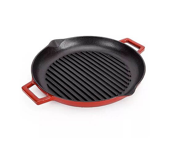 Tigaie grill emailata rosu 31cm