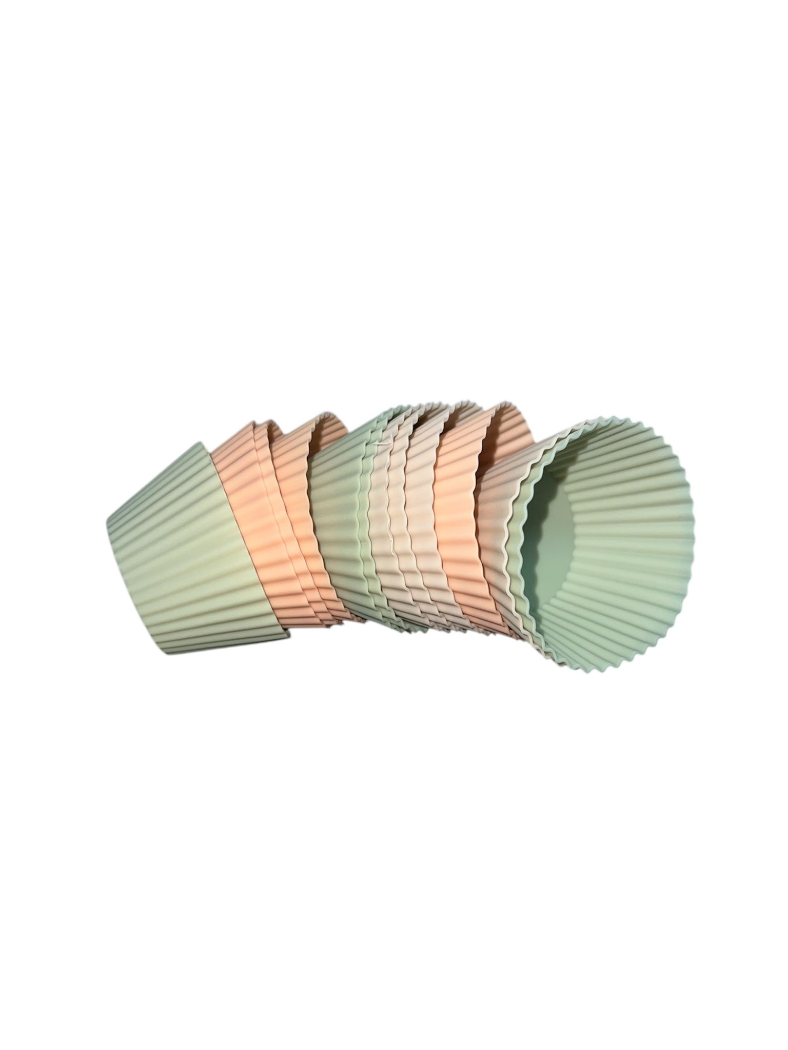 Set matriță pentru brioșe din silicon în diferite culori, 12 buc. fabricat din silicon rezistent la caldura