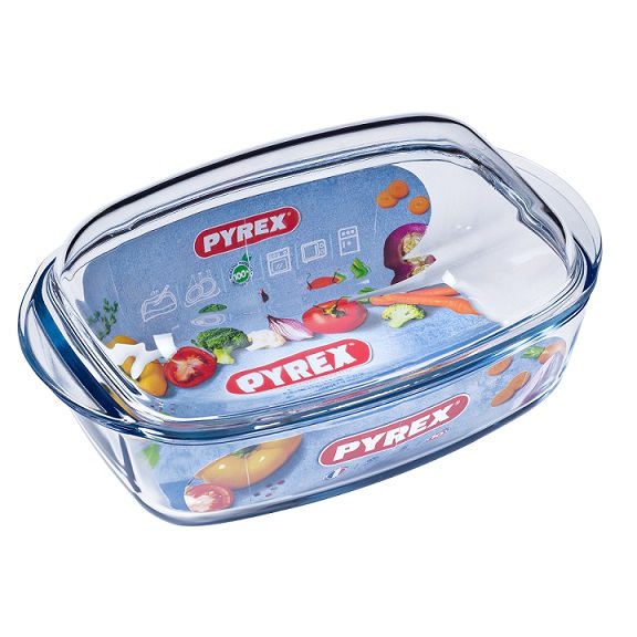 [Resigilat] [] [] Vas termorezistent rectangular cu capac 6.5 litri PYREX ESSENTIALS