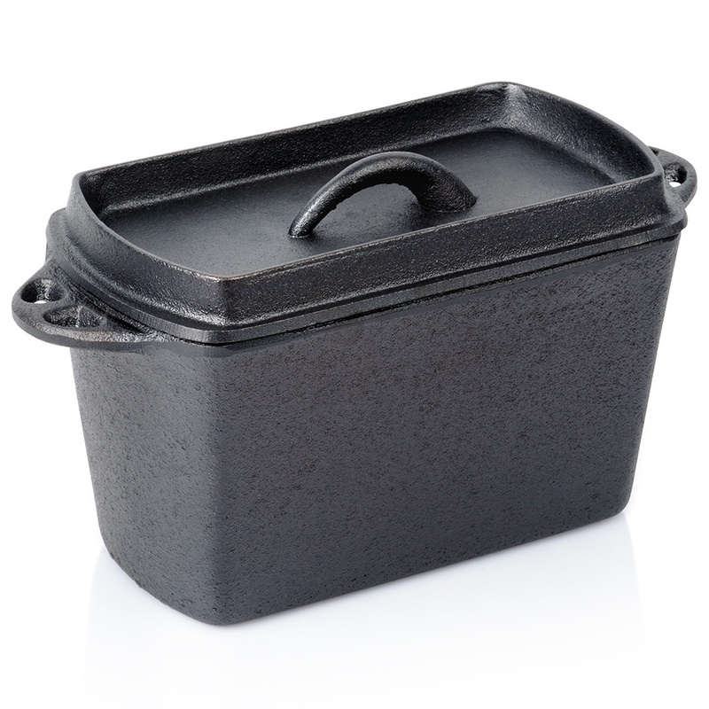 Formă de pâine din fontă cu capac, 27 cm, 2 l