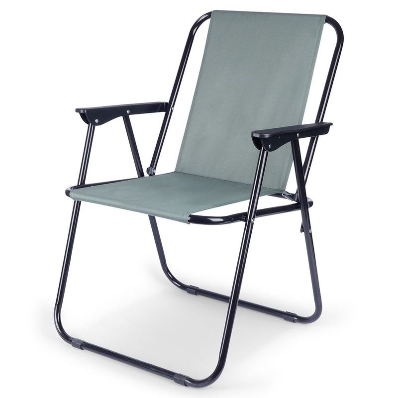 Scaun de camping pliabil, 54 × 44,5 × 72,5 cm, gri