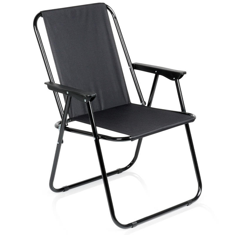 Scaun turistic pliabil, negru, 58x52.5x74 cm