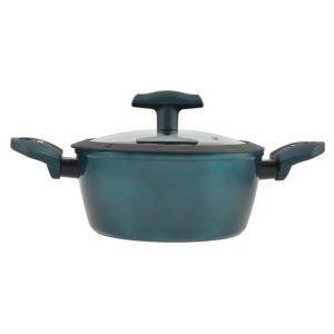 Cratita din aluminiu cu strat antiderapant și capac de sticlă sea line 28 cm, 6,1 l