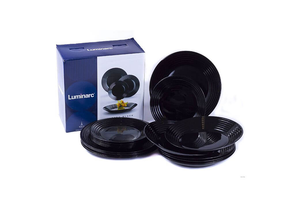 Set serviciu masa portelan 19bucati Harena negru