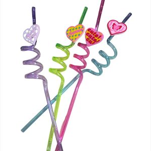 Păișoare pentru copii decorative pentru petreceri de naștere și baby shower cu inimioare 4buc