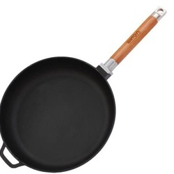 Tigaie fonta maner lemn detasabil 26cm