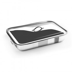 Tava din inox cu capac de 40x28cm