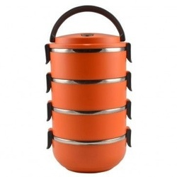 Sufertas inox cu 4 cuve, culoare portocaliu