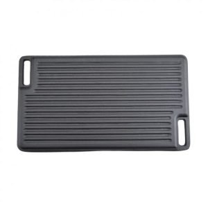 Placa de gratar din fonta, dreptunghiulara, cu 2 fete, dimensiuni 45.5×26 cm, marca Perfect Home