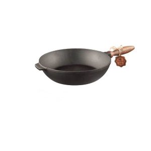 Tigaie fonta maner lemn detasabil adanca 26cm