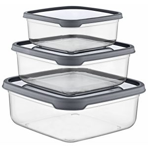 set cutie alimentara patrat 3buc