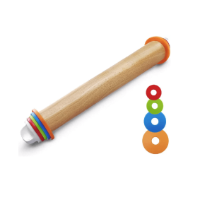 Sucitor de lemn cu mâner colorat, reglabil în grosime, lungime de 36 cm