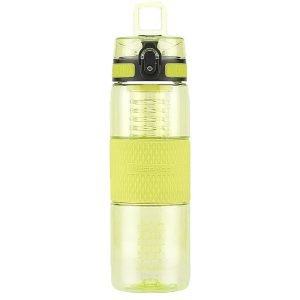 Sticla de apă uzspace Tritan, fără BPA, cu capac, 700ml, verde lămâie