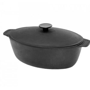 Tava fonta cu capac de prăjit rata 36cm