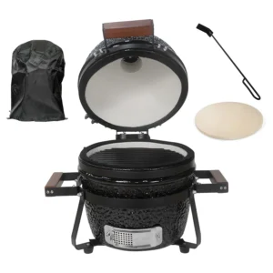 Set grătar Kamado SE Premium Line 13"/32 cm negru lucios