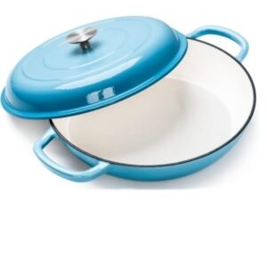 Casserole din Fontă Emailată Premium 30x9cm Versatilă și Extrem de Rezistentă