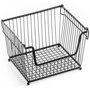 Coș pentru Fructe și Legume Metalic Negru 32x20x13,5cm