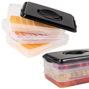 Container pentru depozitare alimente 3 nivele 3x600 ml