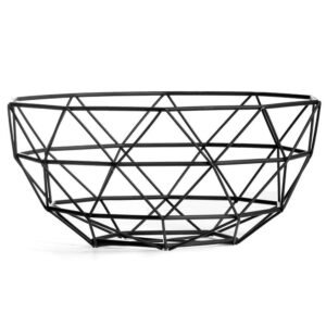 Coș pentru Fructe Metalic Negru 28cm
