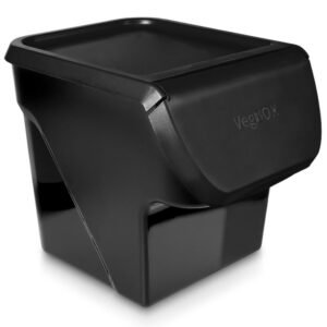 Recipient pentru Depozitarea Legumelor cu Capac Negru 13 litri