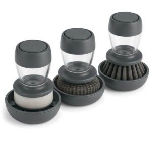 Set de perie vase universală de bucătărie cu dozator de săpun și suport 3buc