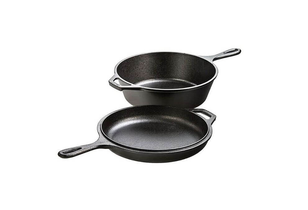 Set tigaie din fontă 2-în-1 27x10 cm