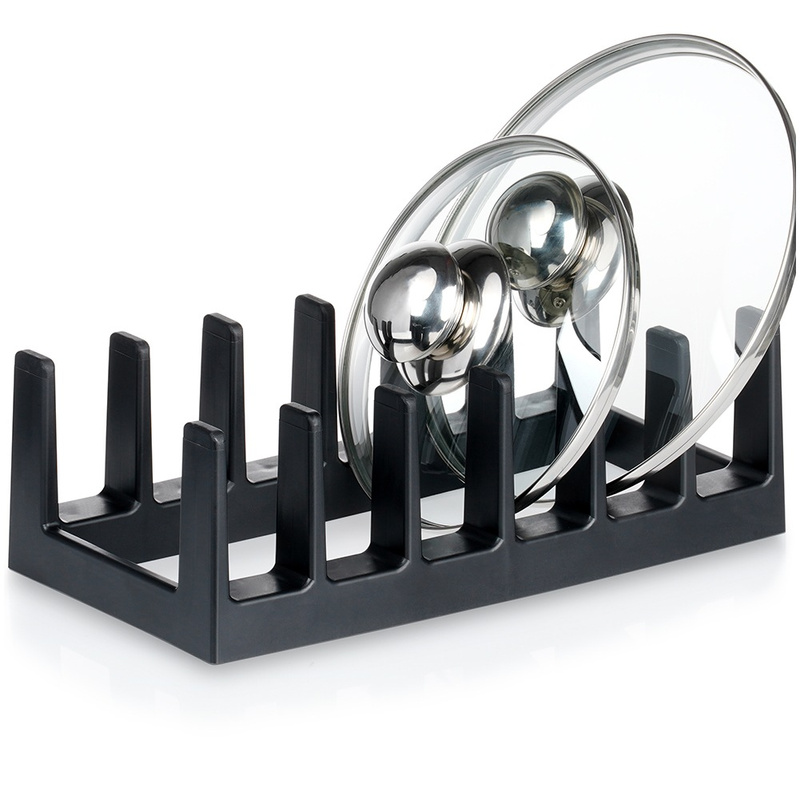 Organizatorul pentru capace și farfurii negru, 28×15×9 cm