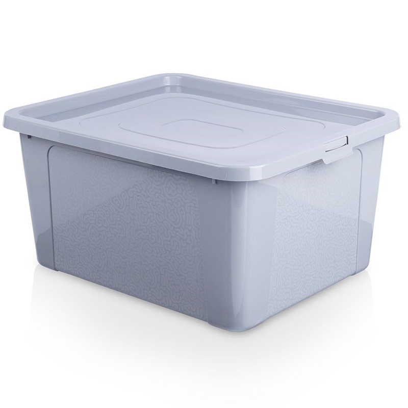 Cutie de depozitare cu capac, 20 litri, gri - deschis