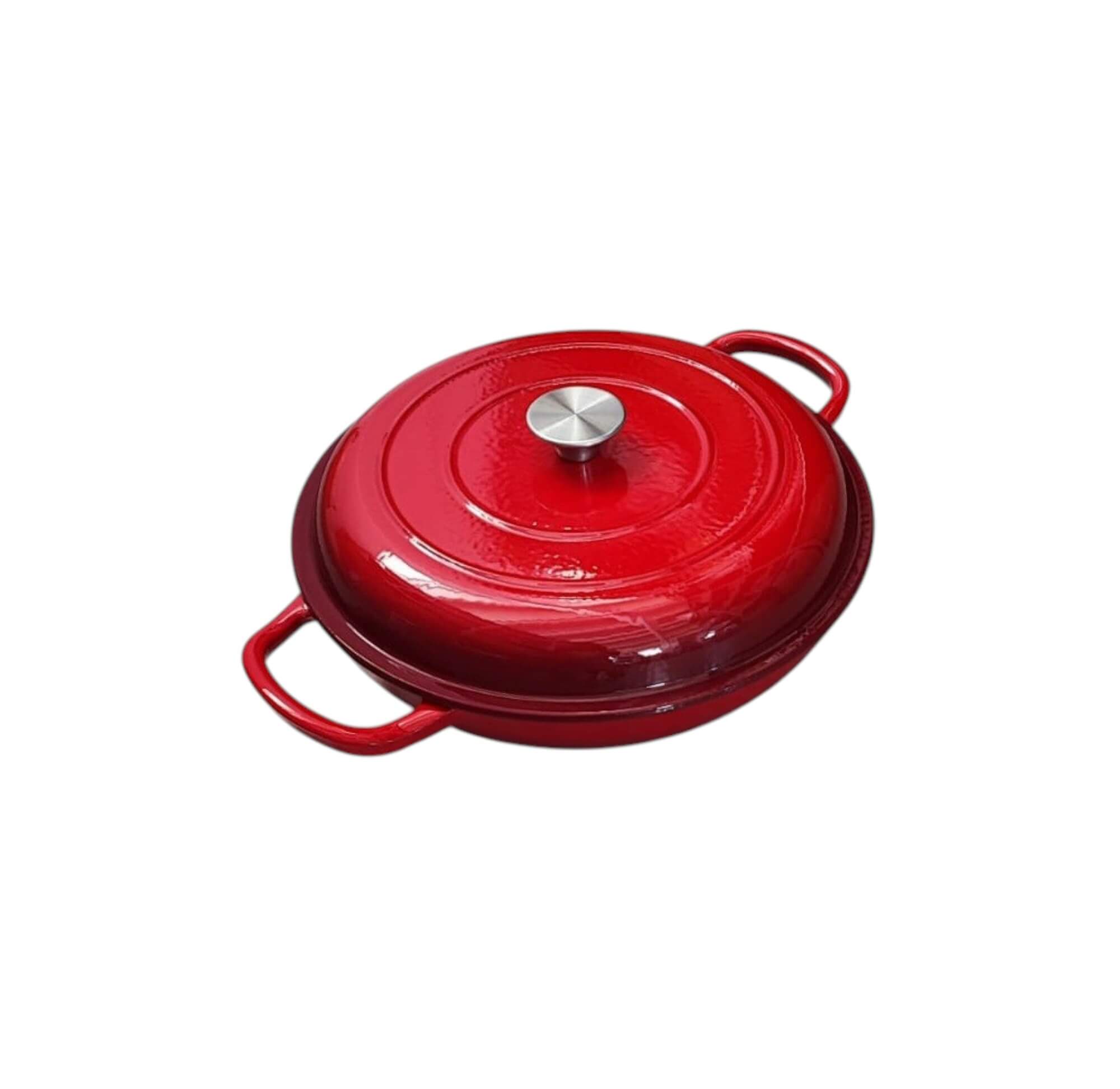 Loading Cuptor felie roșie din fontă emailata 4 litri, cu capac 30 cm